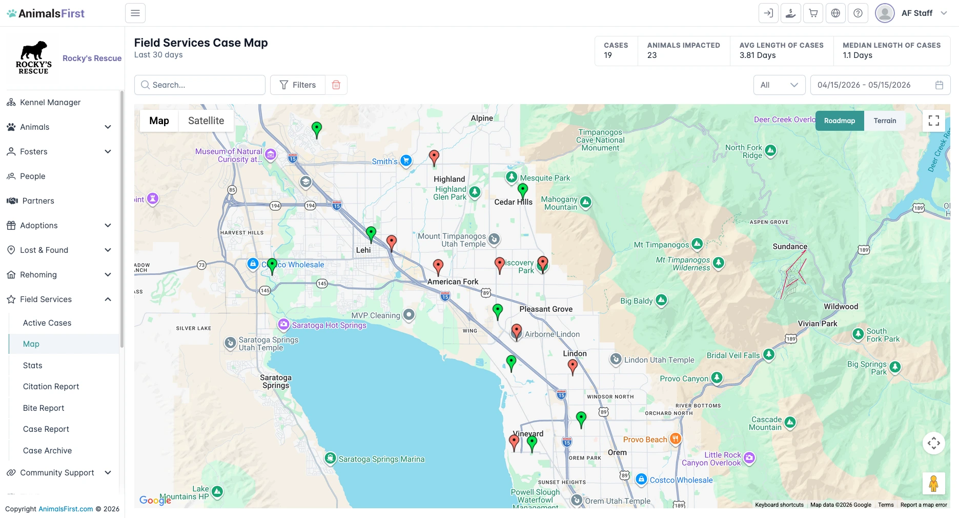 Lost and found map